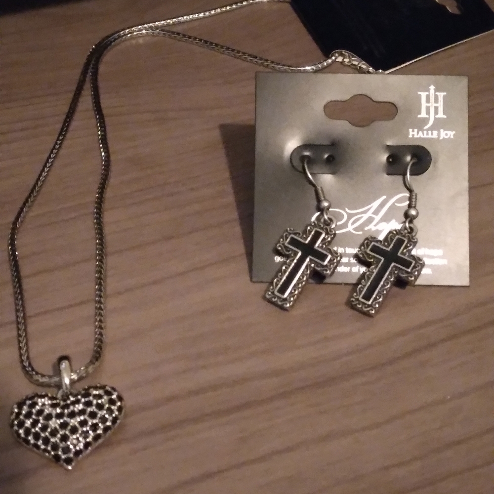 Halle Joy Hope Earrings and Necklace set